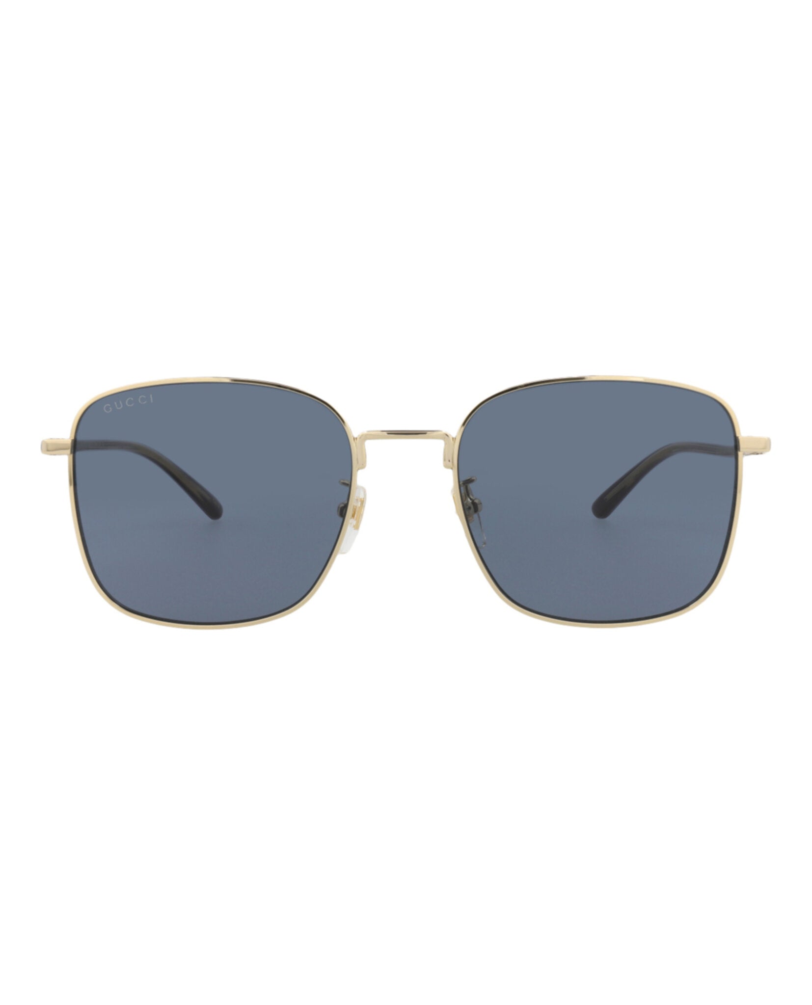 Gucci Mens Square/Rectangle Gold Havana Blue Fashion Designer