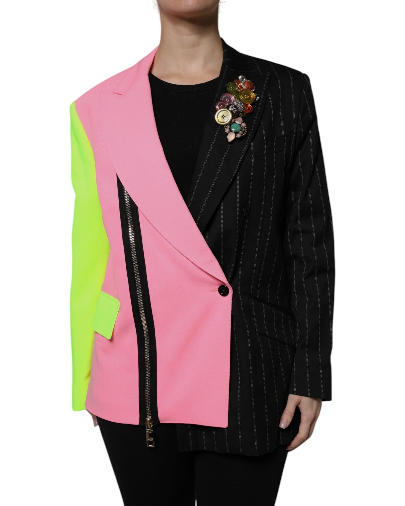 アウターその他 DOLCE & GABBANA Woman Blazer Multicolor F27DITFQOAB S8100 Dolce & Gabbana ColorBlock Blazer Jacket Women Multicolor
