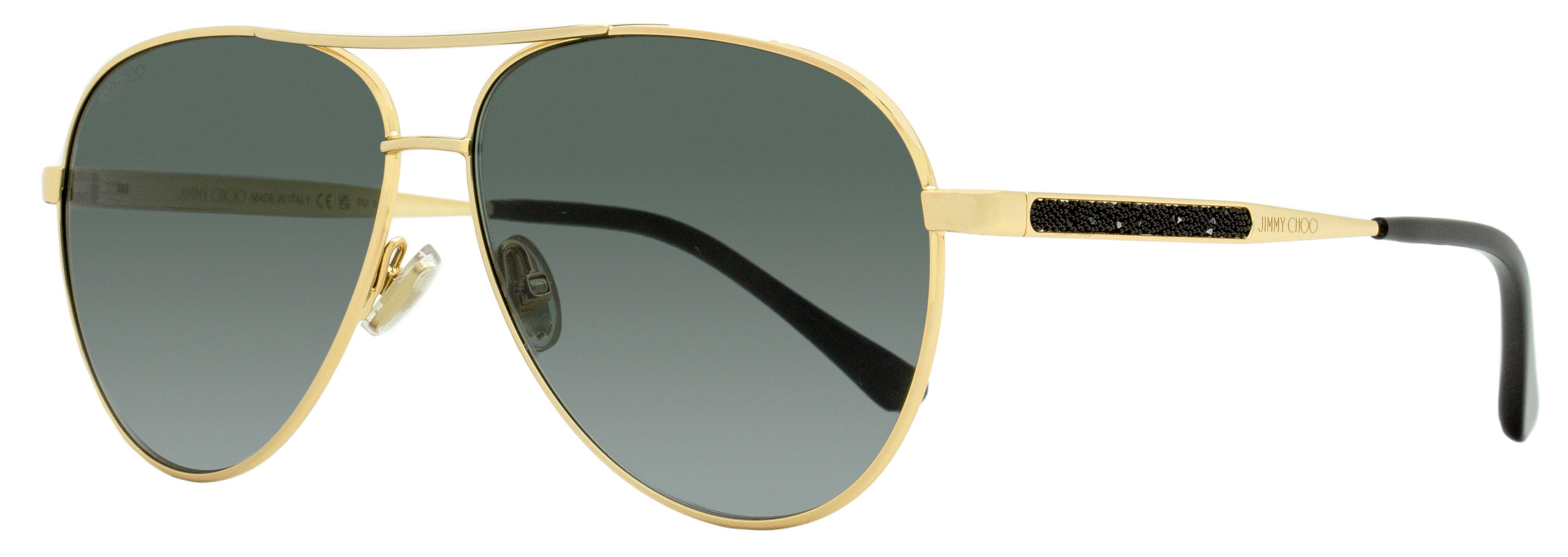 Jimmy Choo Pilot Sunglasses Jimena 2M29O Gold/Black 60mm – Bluefly