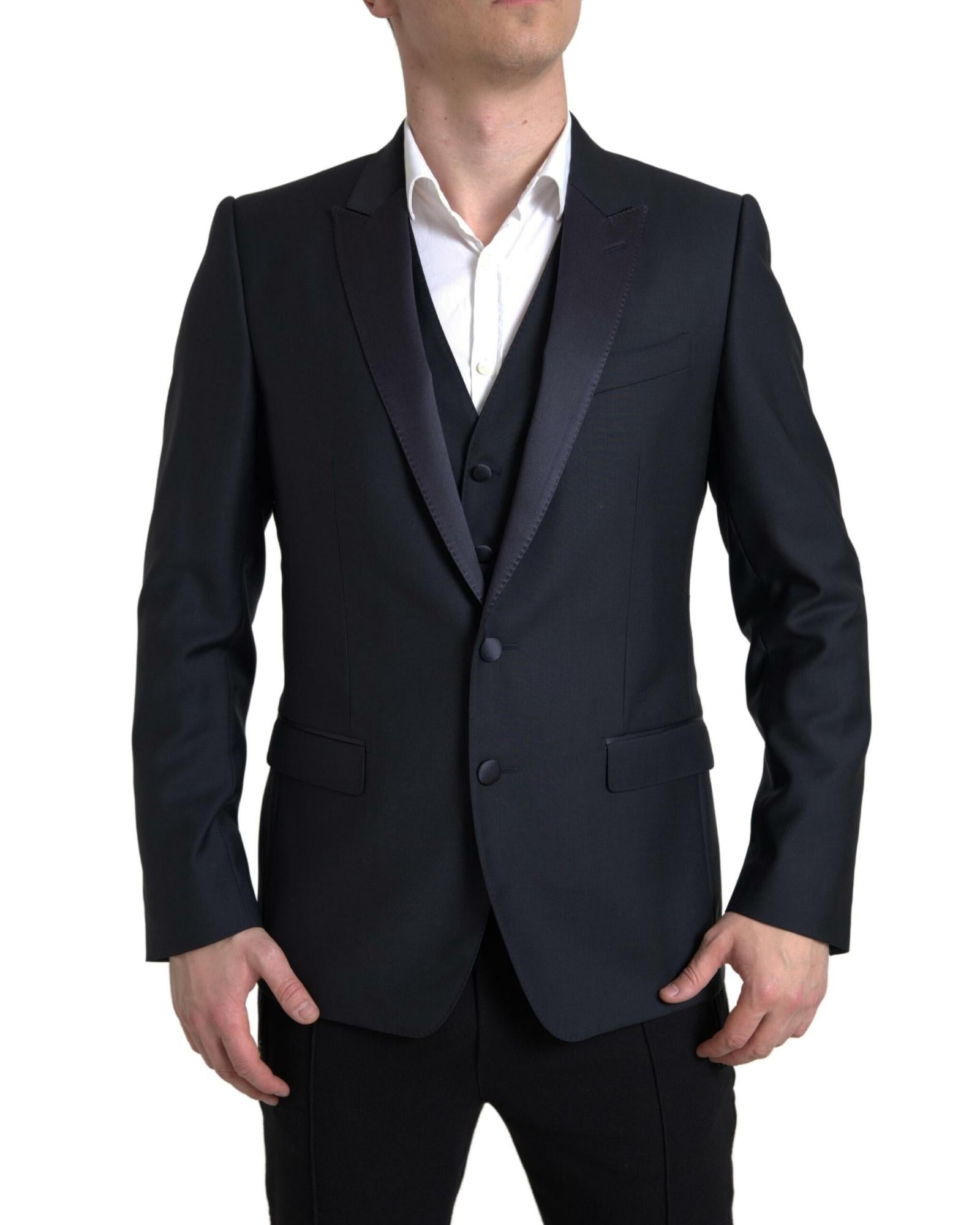 ジャケット Dolce & Gabbana 'Dolce' tuxedo blazer (F27CVTFUBGE N0000) Single-breasted twill Turlington tuxedo jacket in Black for