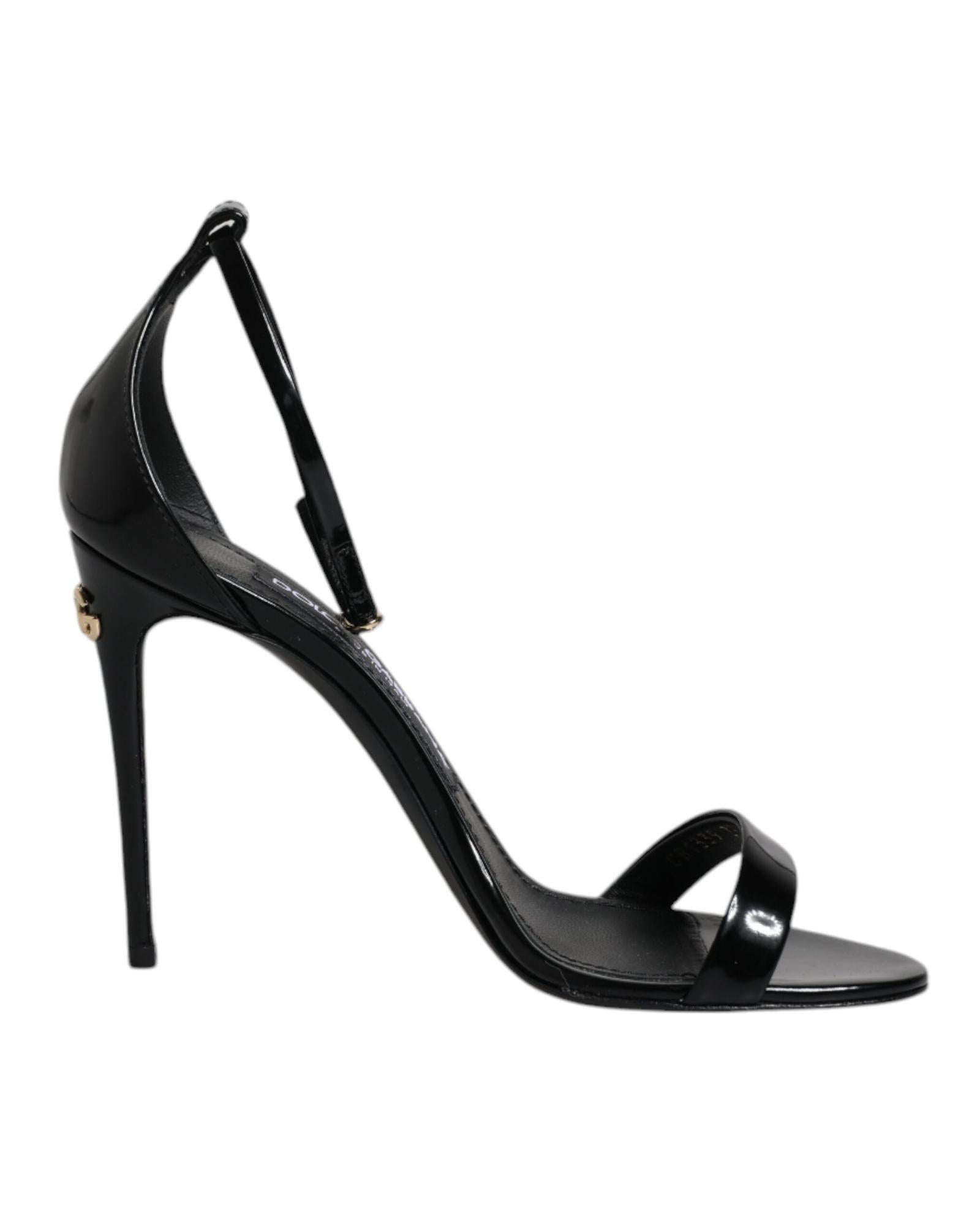 Dolce & Gabbana★素敵!Silk Heeled Ankle Strap Sandal Dolce & Gabbana AnkleStrap Heels Patent Leather Sandals