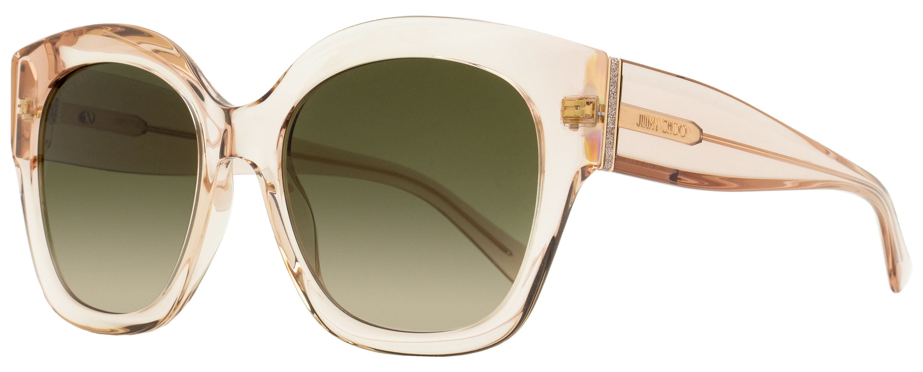 JIMMY CHOO スクエアフレムサンクラス LEELAS FWMHA Jimmy Choo Square Sunglasses Leela FWMHA Nude 55mm – Bluefly
