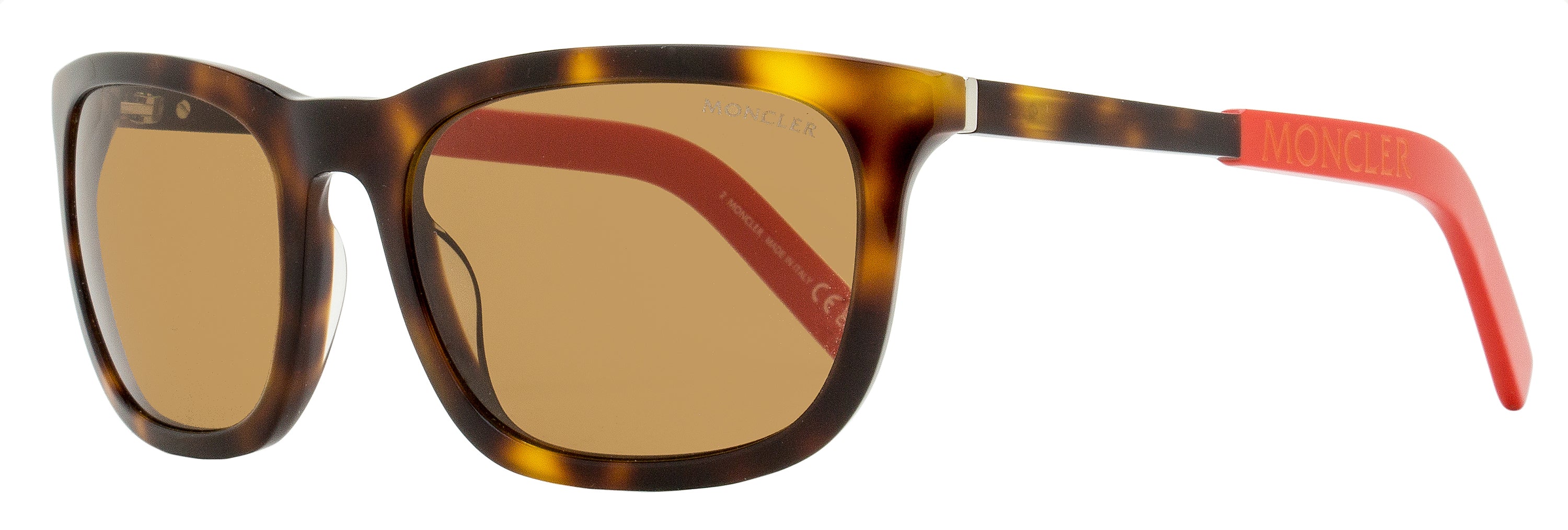 Moncler Kolligian Sunglasses ML0290 52E Havana/Red 57mm – Bluefly