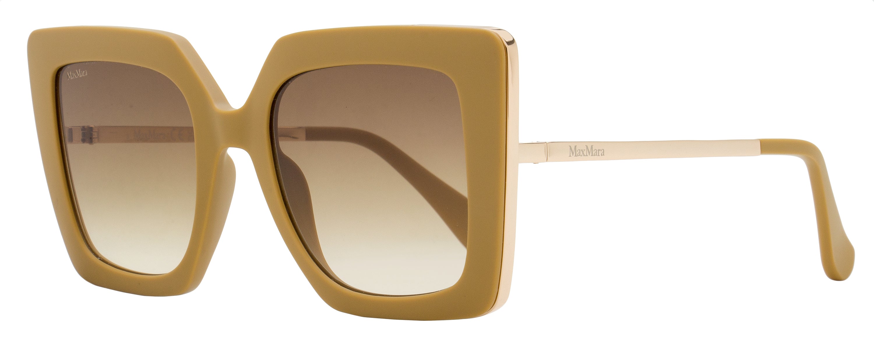 Max Mara Design4 Sunglasses MM0051 73F Matte Tan/Gold 52mm 