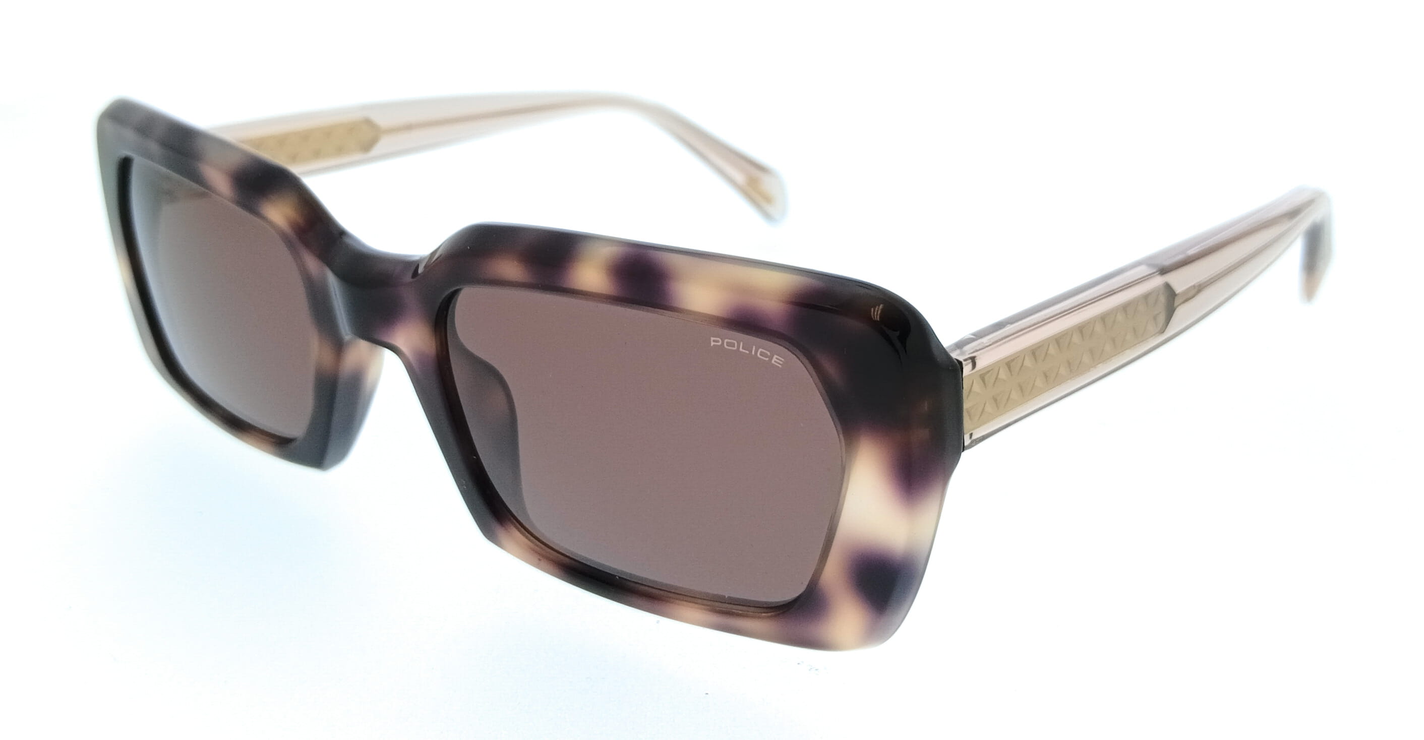 POLICE PLG21 07UX Brown Square Womens Sunglasses – Bluefly