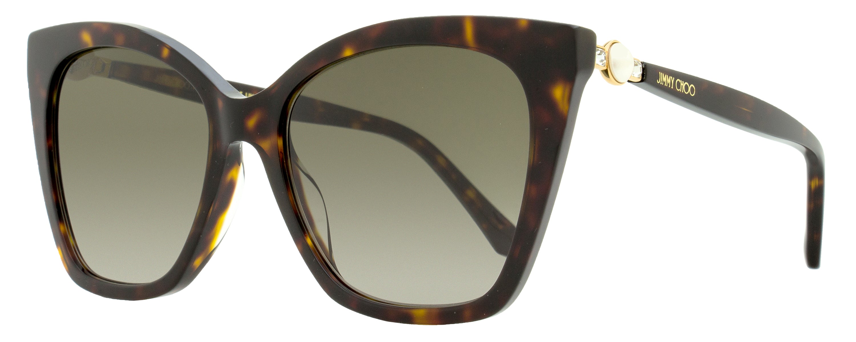Jimmy Choo Cat Eye Sunglasses Rua /G 086HA Havana 56mm – Bluefly