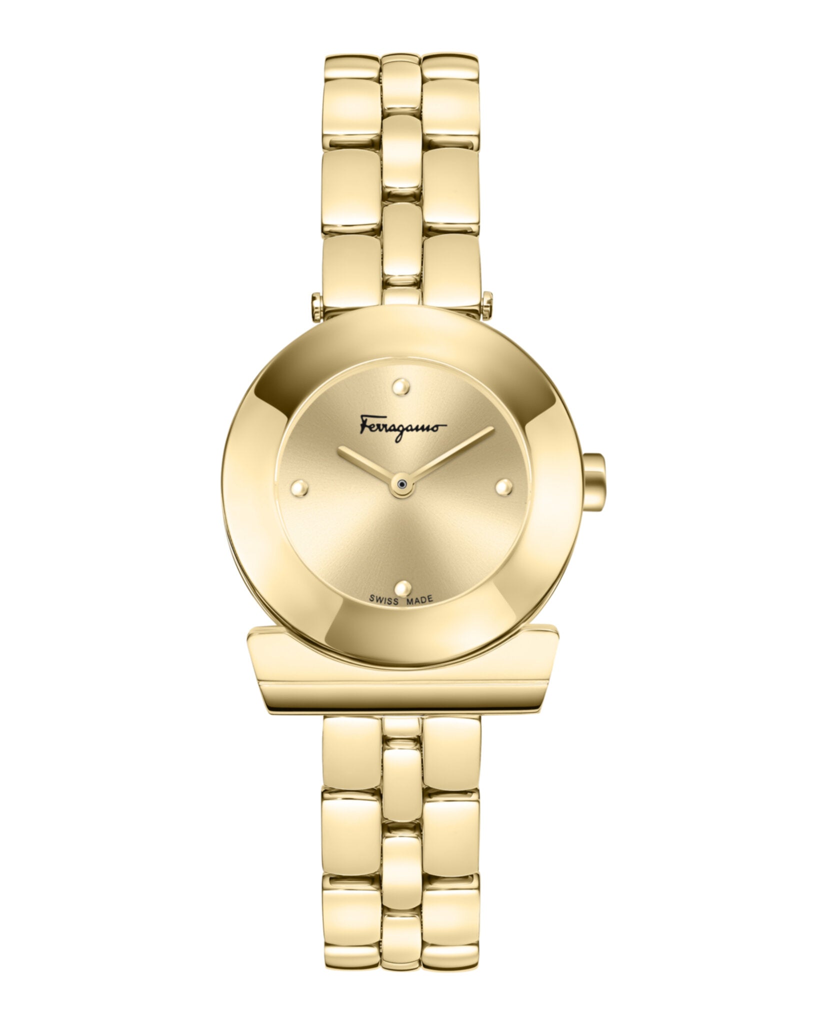 Ferragamo Womens Ferragamo Gold Bracelet Watch Double Gancini watch - Women | Ferragamo main image 2