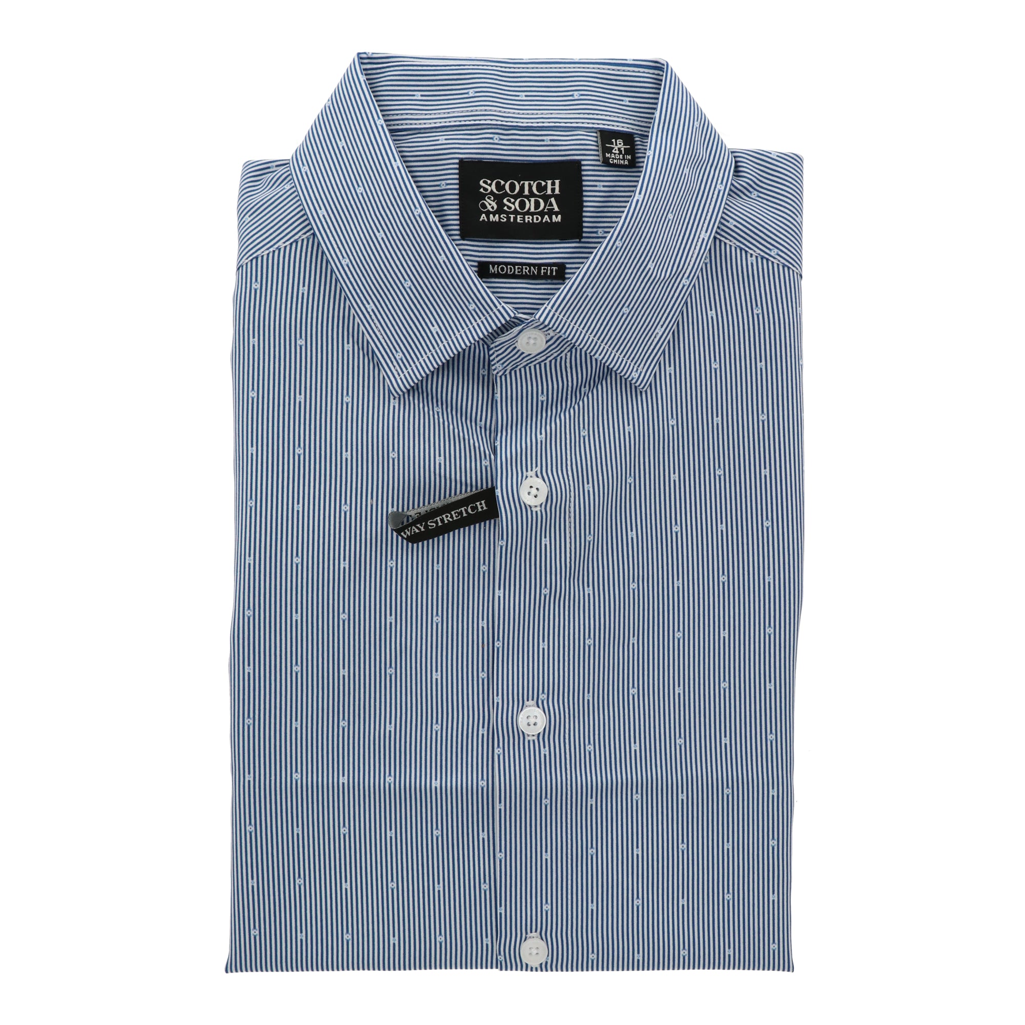 Scotch & Soda Mens Navy/White Dress Shirt  Bluefly
