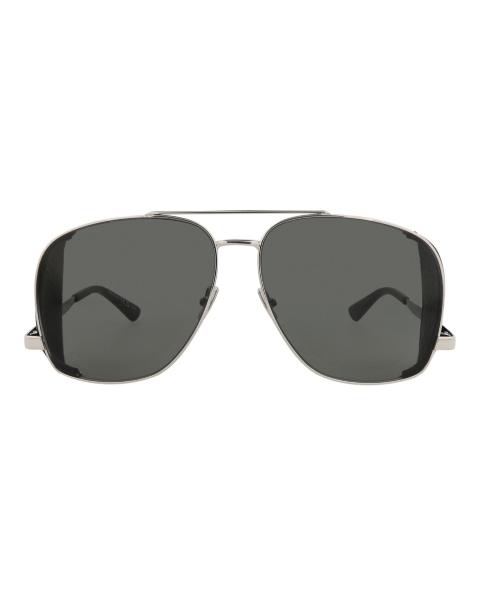 Saint Laurent Mens Aviator Silver Silver Grey Fashion Designer