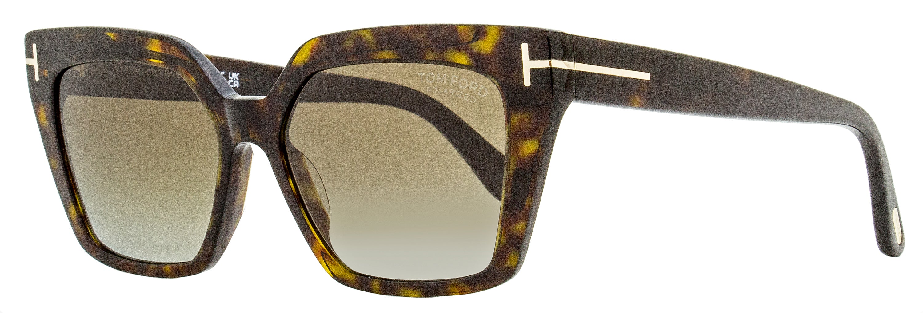 Tom Ford TF1030 Winona Polarized Sunglasses 52H Dark Havana 53mm