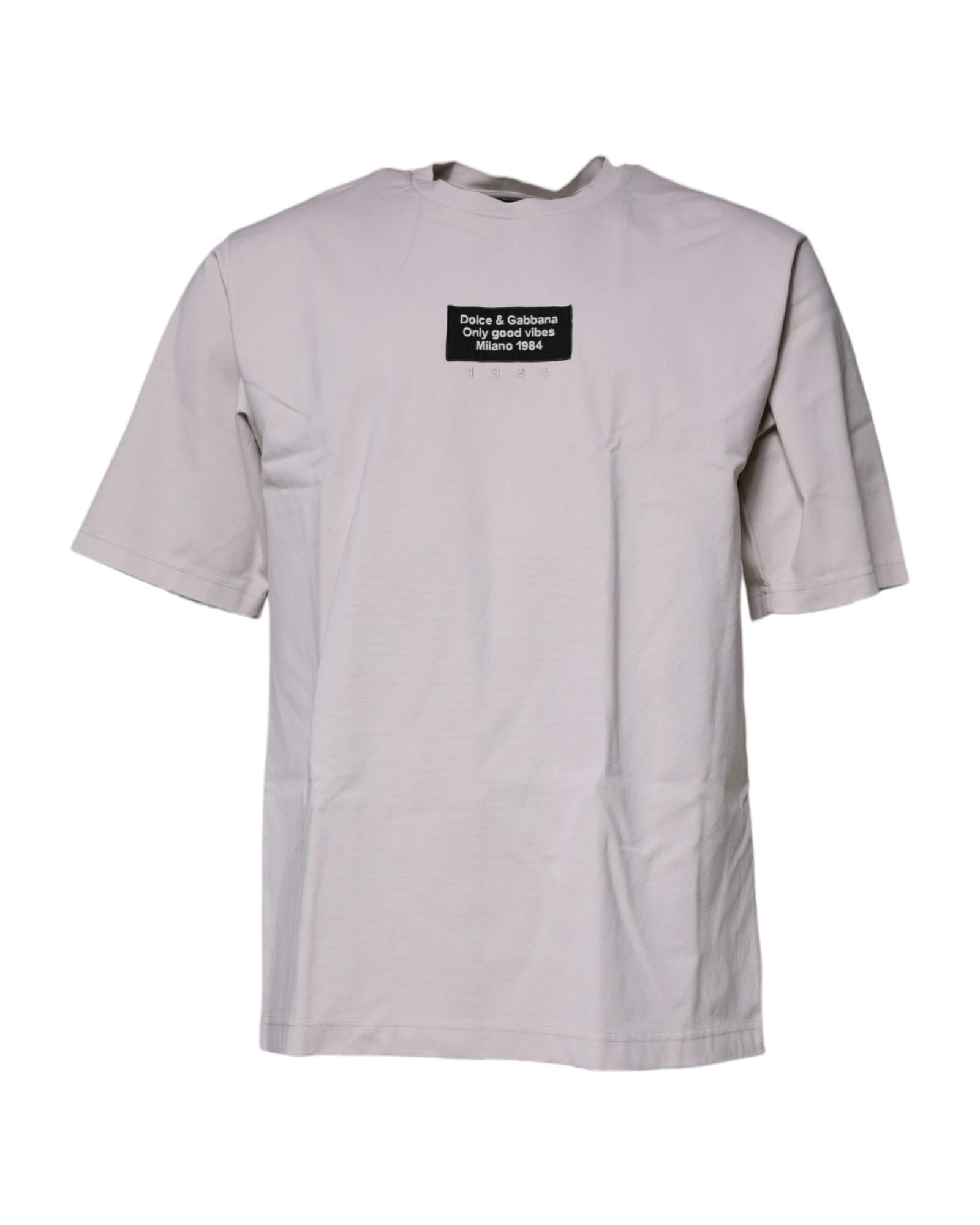 DOLCE & GABBANA Tシャツ（L) Only Good Vibes Dolce & Gabbana Only Good Vibes Graphic T-Shirt | Sendegaro PL