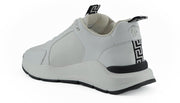 Versace Sleek White Calf Leather Men's Sneakers - Bluefly