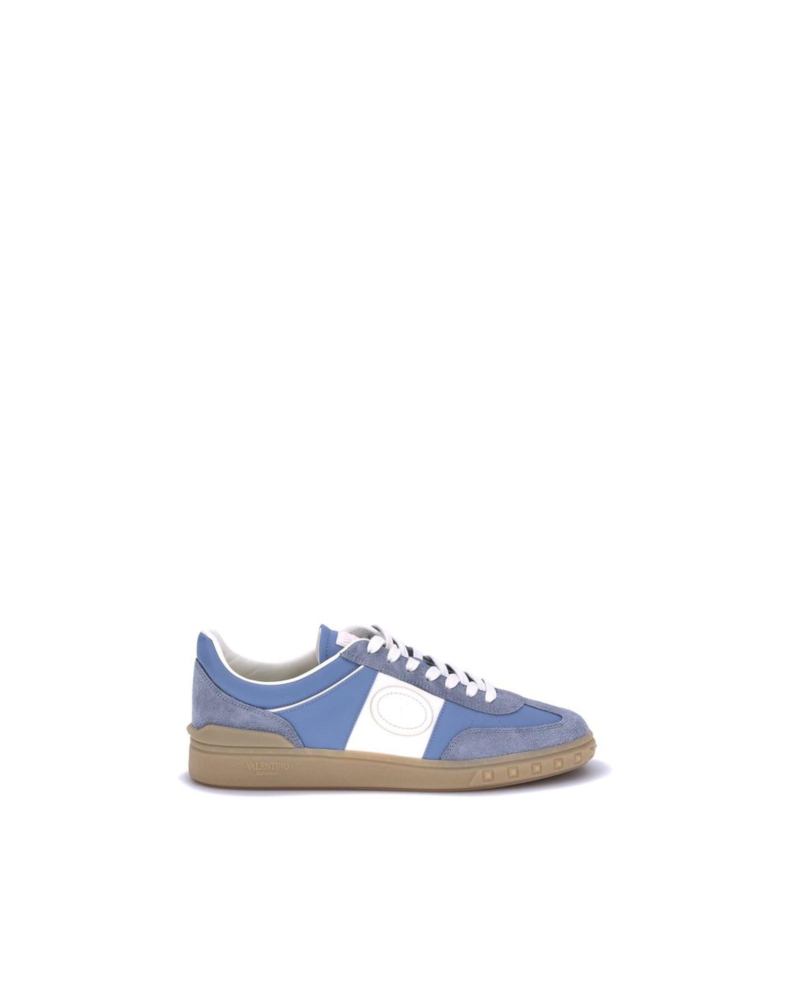 Valentino Garavani Open Skate Leather Sneaker Men Light Blue