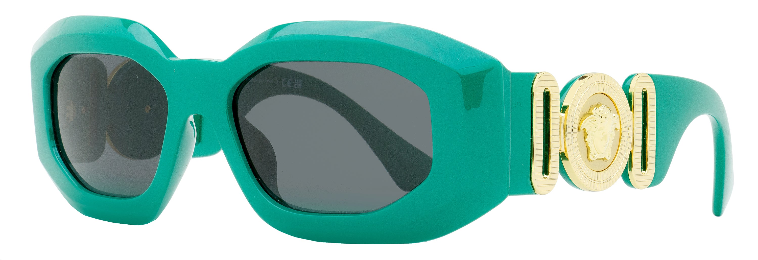 Versace Geometric Sunglasses VE4425U 536487 Green 54mm – Bluefly