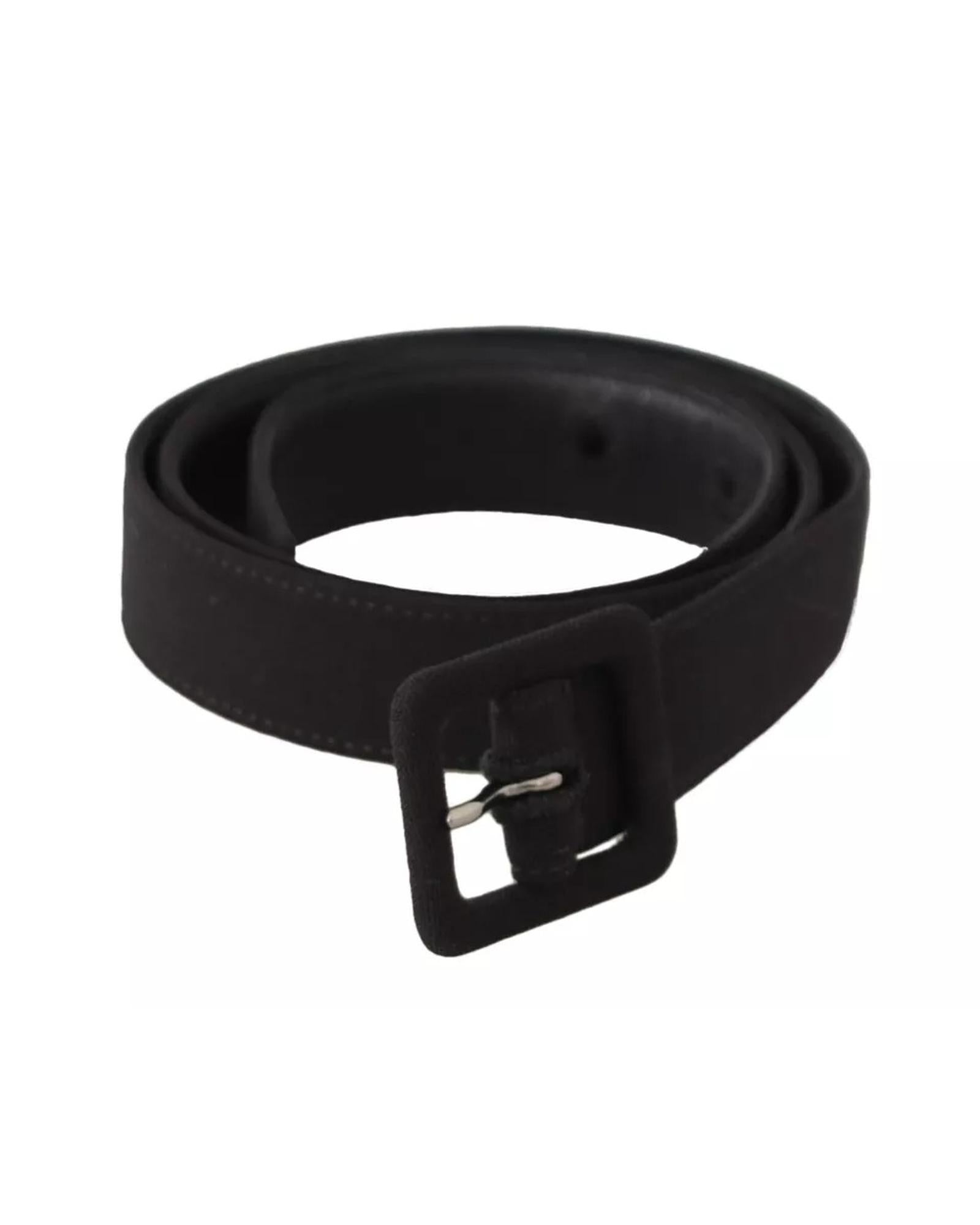 Dolce&Gabbana ベルト ブラック FW24/25 Dolce & Gabbana Black Suede Belt with Square Buckle – Bluefly