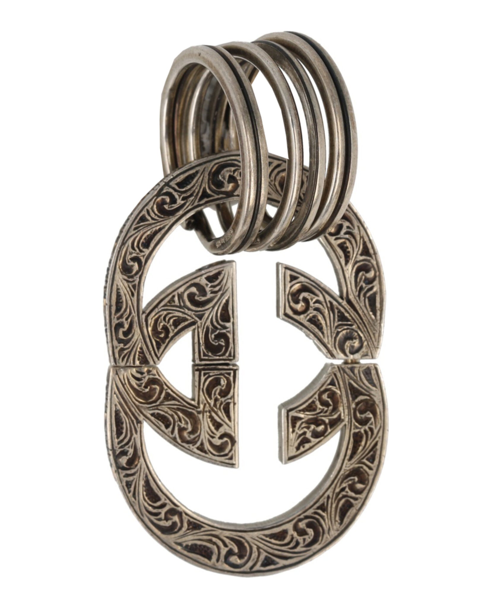 Gucci Womens Engraved Interlocking G Keychain – Bluefly