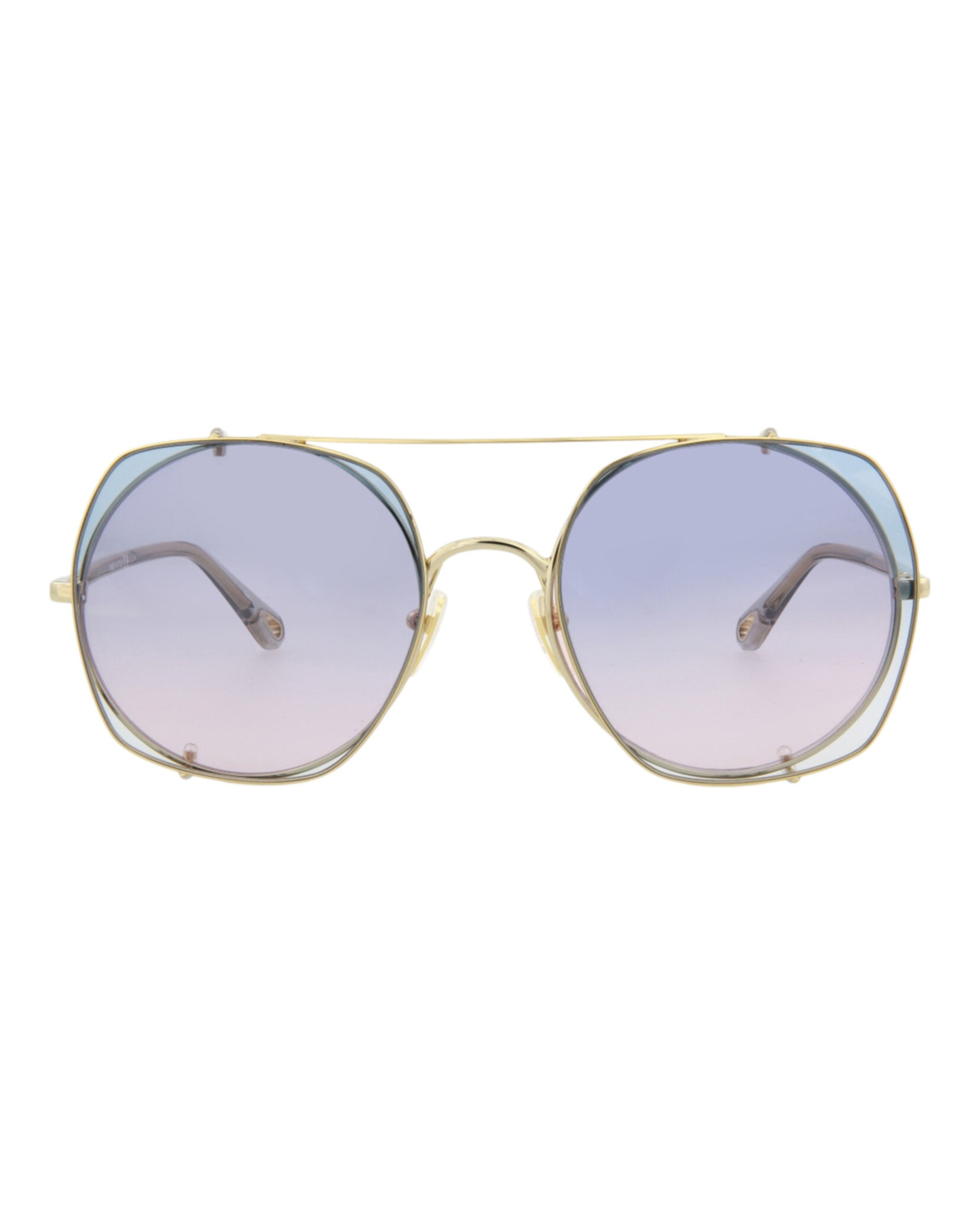 Chloe Blue and Gold Sunglasses Chloé - Girls Blue Butterfly Frame Sunglasses  main image 2