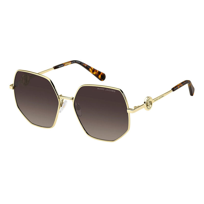 Marc Jacobs Sunglasses Geometric Full Rim, Gold/Havana Frame  display picture 2