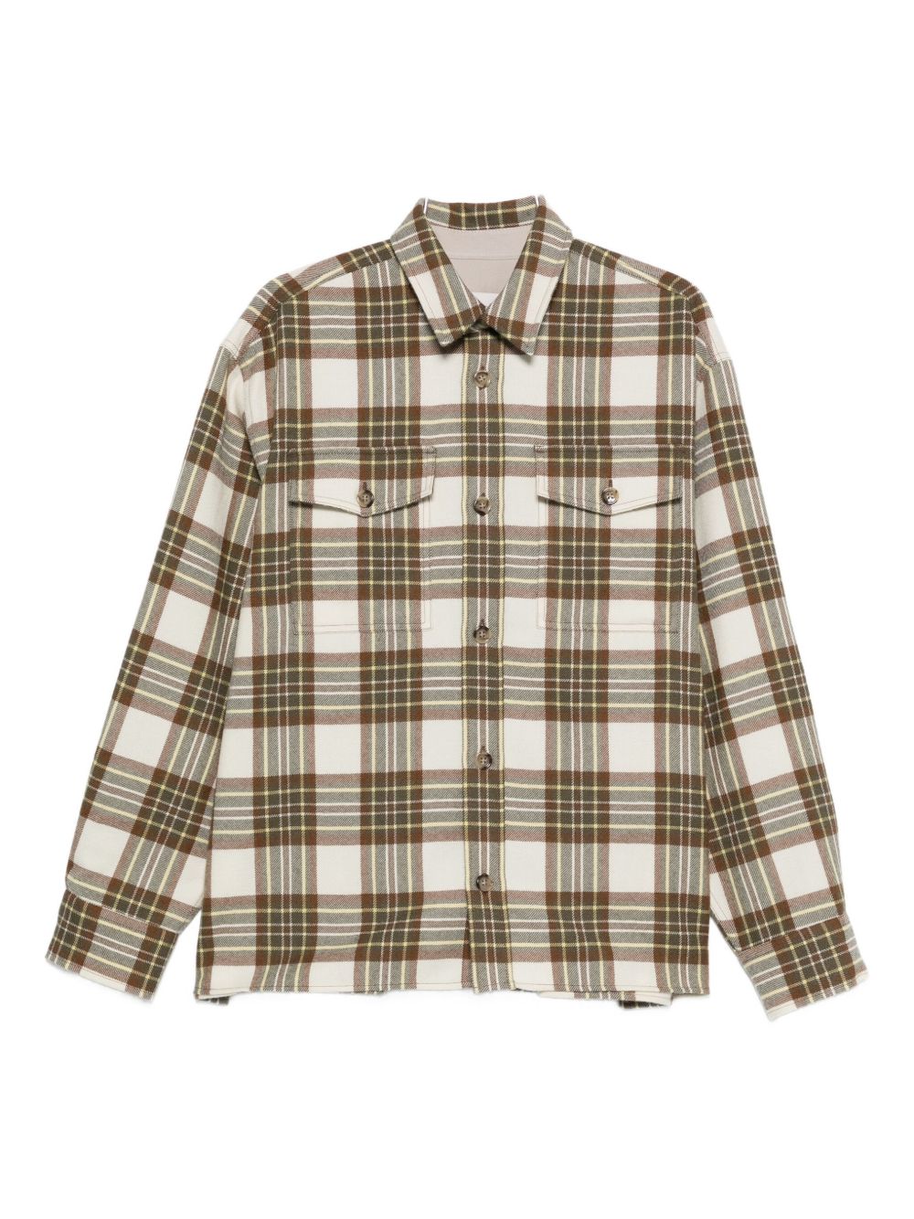 Ami Paris Men Wool Checked Overshirt – Bluefly