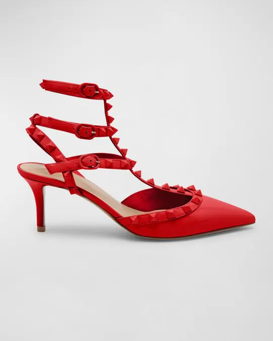 ヴァレンティノ rockstud ankle strap pump Rockstud Ankle Strap Pump 100 Mm for Woman in Poudre
