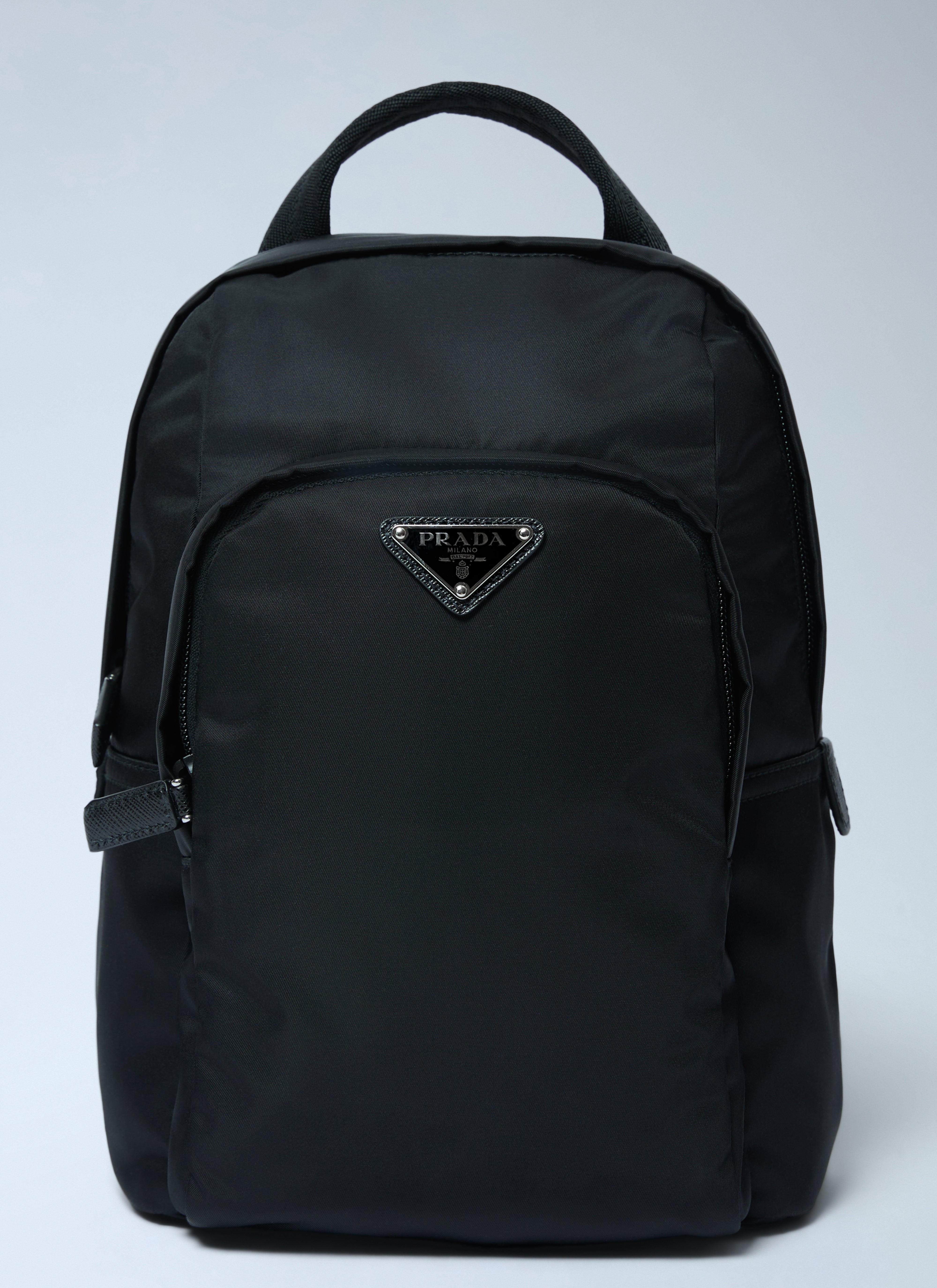 PRADA Backpack Nylon Black Silver Auth 164508 PRADA Mini Chain Shoulder Bag Nylon Leather Black BZ0029  main image 2