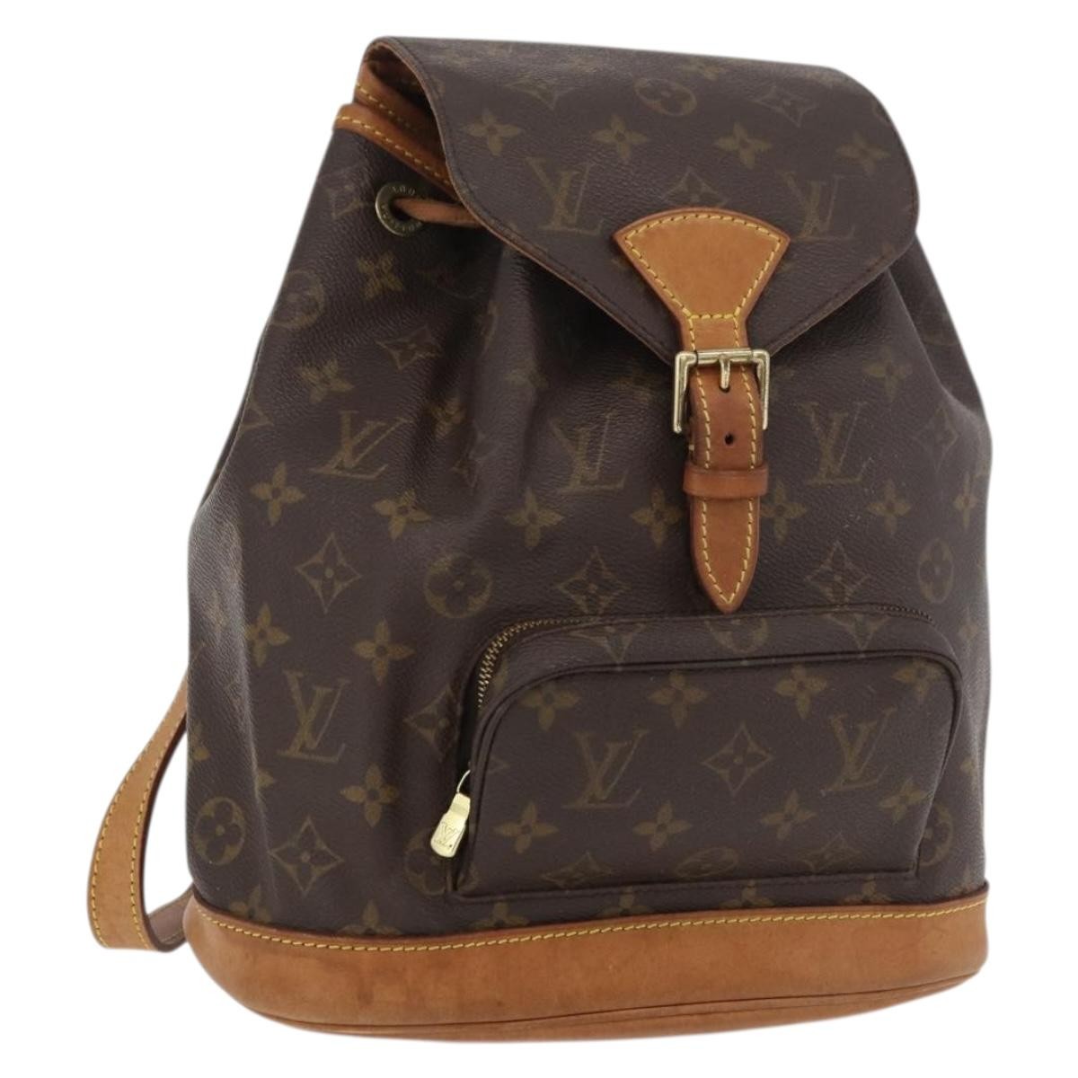 Louis Vuitton Vintage Montsouris Backpack Monogram Canvas Brown Canvas – Bluefly