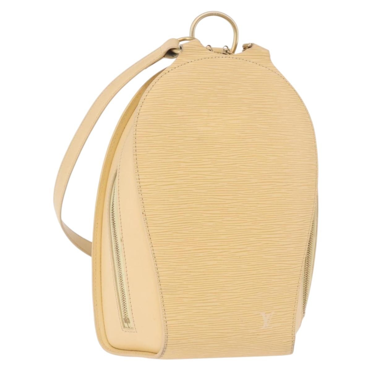 Louis Vuitton Mabillon Backpack Epi Leather Beige Leather Backpack Bag (Authentic Pre-Loved)