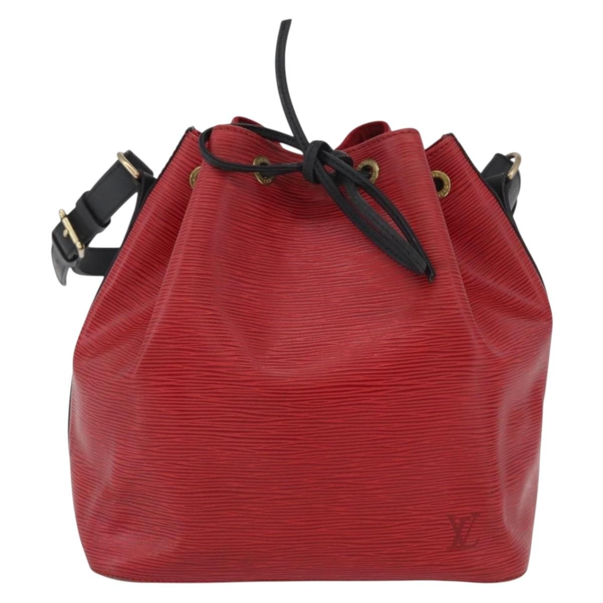 Louis Vuitton Bicolor Petit Noe Handbag Epi Leather Red Leather 