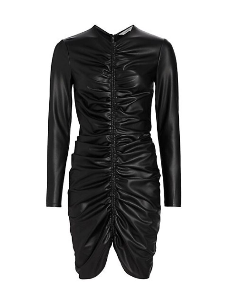 Veronica Beard Bernadette Faux Leather Dress - Black Veronica Beard Bernadette Faux Leather Dress - Black