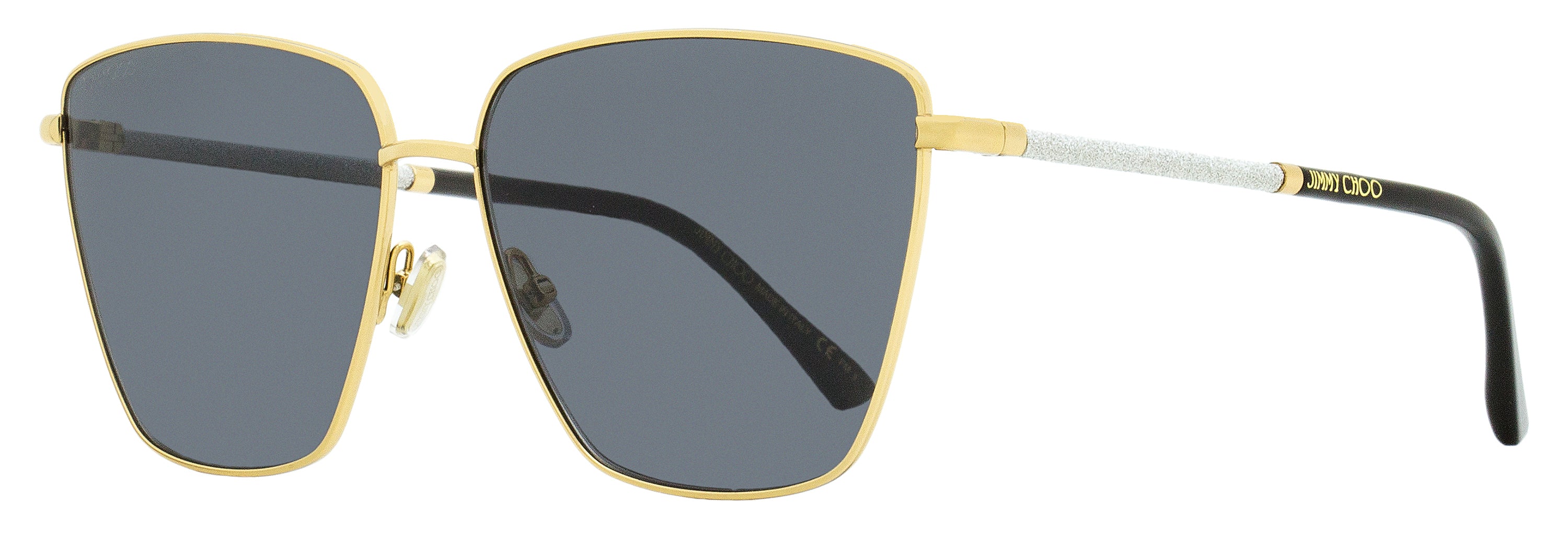 Jimmy Choo Square Lavi Sunglasses 2M2IR Gold/Black 60mm – Bluefly