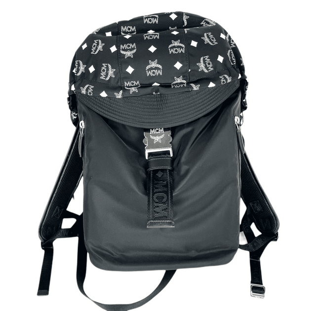 MCM Women's Black Nylon Luft Hoodie Backpack with Detachable Hood MMK9 –  Bluefly