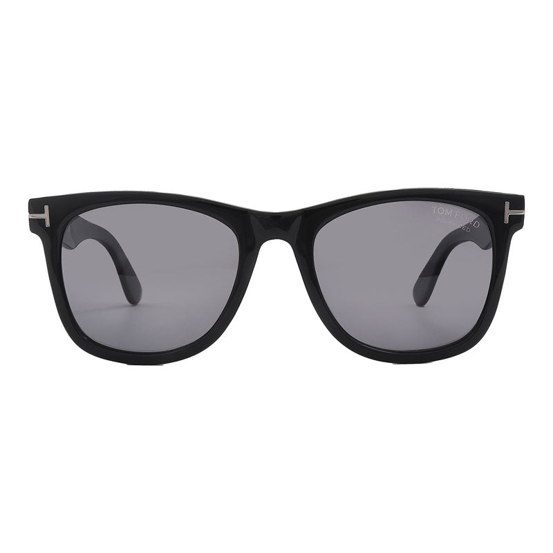 Tom Ford Tom Ford Sunglasses Square Full Rim, Shiny Black Frame and Smoke Polarized Lens FT1099-N01D