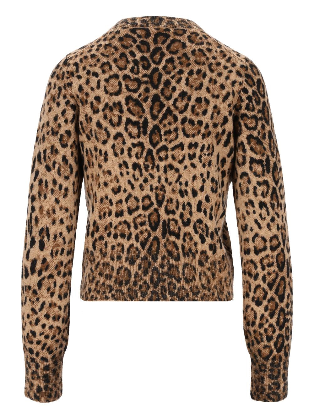 Burberry Women Animal Print Wool And Cashmere Cardigan