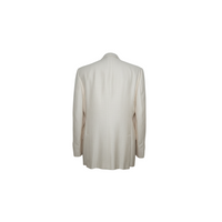 Tom Ford White Linen-Silk Peak Lapel Jacket