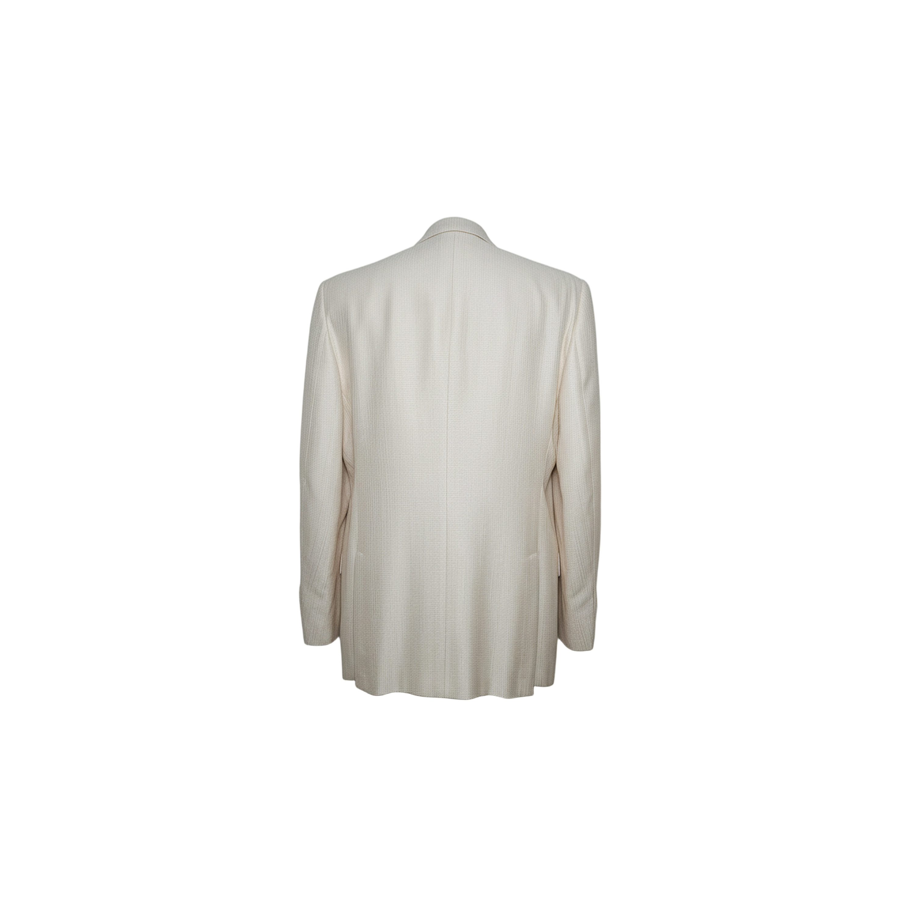 Tom Ford White Linen-Silk Peak Lapel Jacket