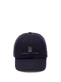 Brunello Cucinelli Men Baseball Cap With Embroidered Logo