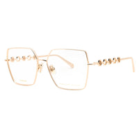 Philipp Plein Eyeglasses Square Full Rim, Shiny Rose Gold Frame and Clear Demo Lenses Lens VPP071M0300