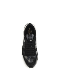 Valentino Garavani Men Rockrunner Camouflage Laminated Sneakers