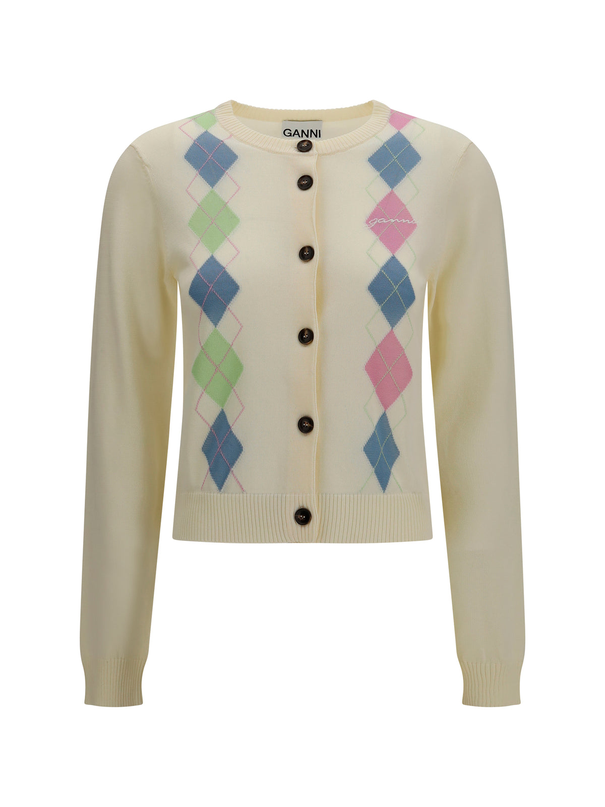 GANNI Ganni Women Diamond-Pattern Cardigan