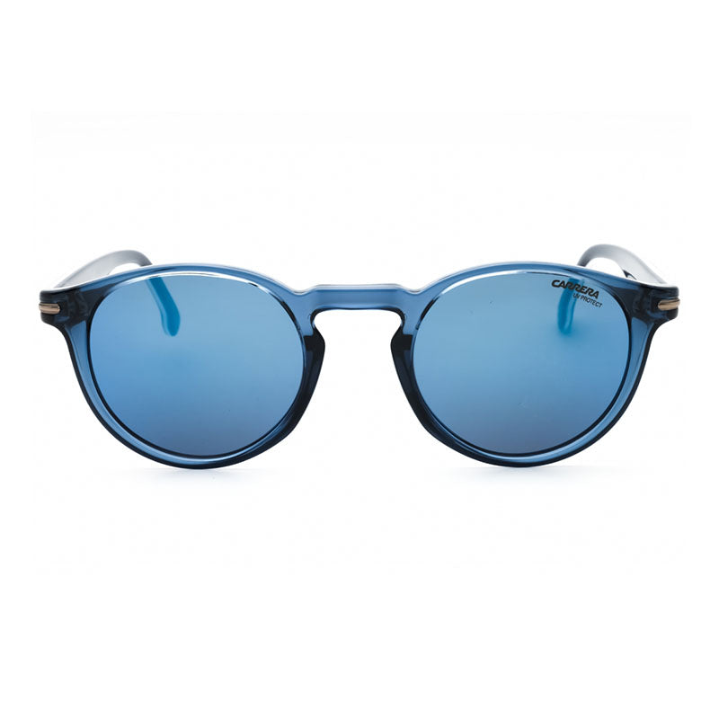 Carrera Carrera Sunglasses Round Semi Rim, Blue Frame and Blue Lens CARRERA301/S0PJPXT