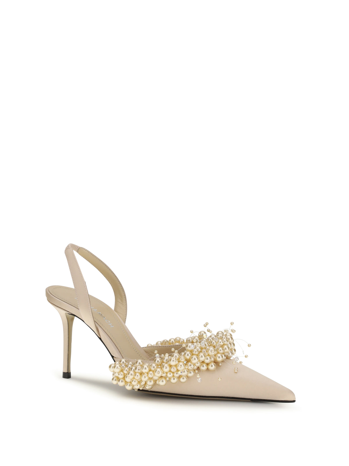Mach & Mach Women Slingback Pumps With Pearls
