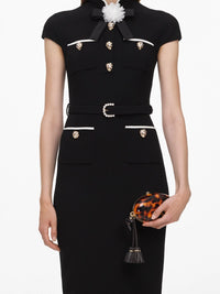 Self-portrait Self-Portrait Women Wool Crepe Midi Dress
