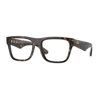 Burberry Eyeglasses Square Full Rim, Dark Havana Frame and Clear Demo Lenses Lens BE2411F3002