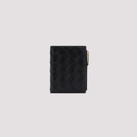 Bottega Veneta Small Intrecciato Bi-Fold Zip Wallet Women