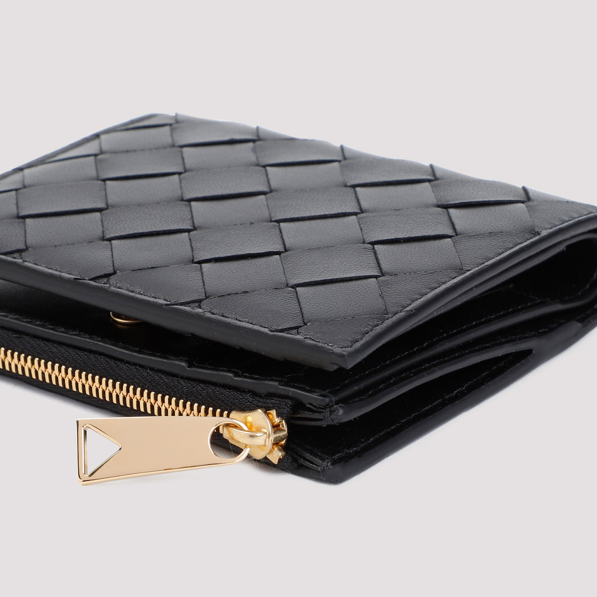 Bottega Veneta Small Intrecciato Bi-Fold Zip Wallet Women