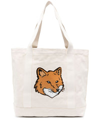 MAISON KITSUNÉ Maison Kitsuné Women Fox Head Canvas Tote Bag