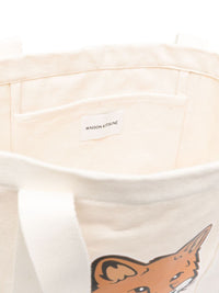 MAISON KITSUNÉ Maison Kitsuné Women Fox Head Canvas Tote Bag