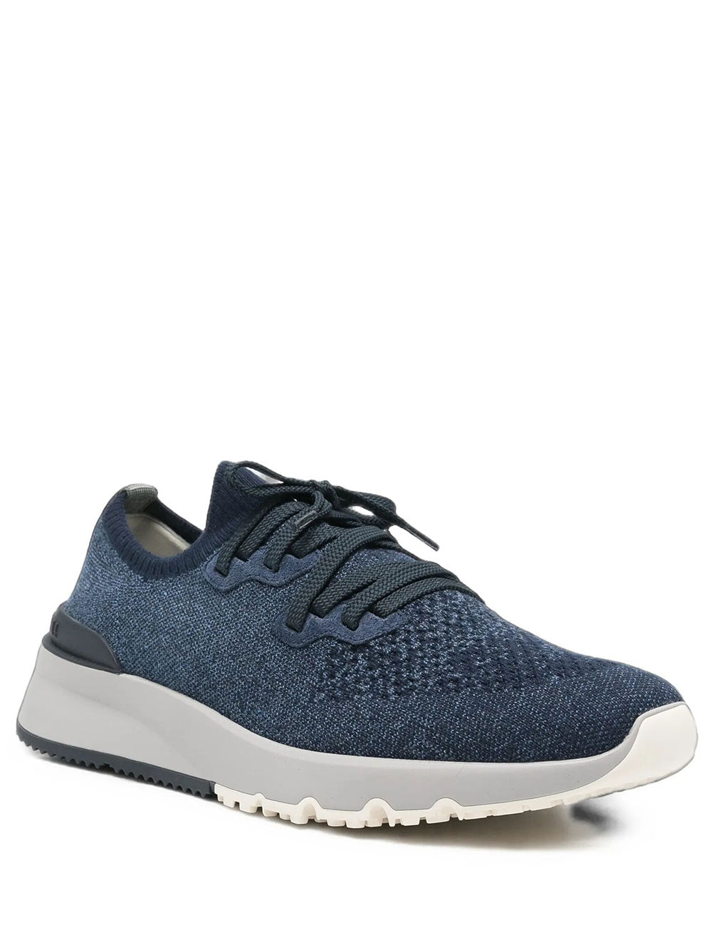 Brunello Cucinelli Men Sneakers Runner In Maglia Chiné Di Cotone