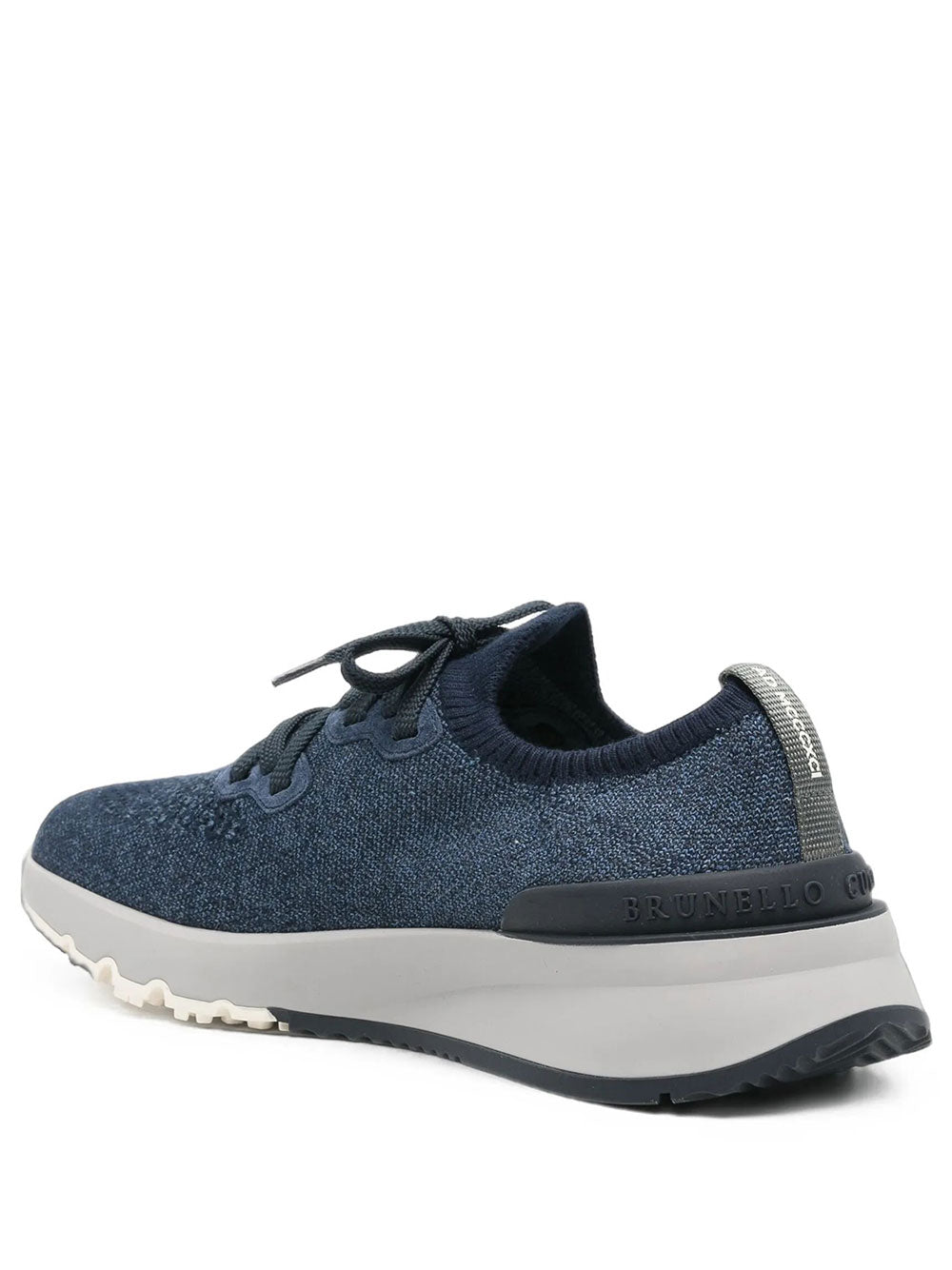 Brunello Cucinelli Men Sneakers Runner In Maglia Chiné Di Cotone