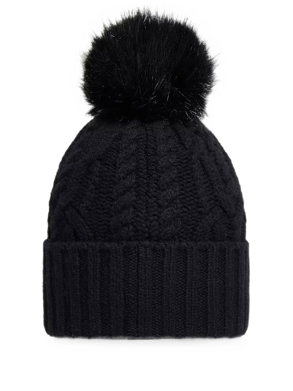 MONCLER Berretto In Misto Lana E Cashmere Con Pon Pon Women